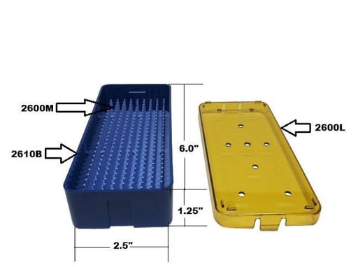 PST Instrument Trays 2.5'' W x 6'' L x 1.25'' H (2610A)(With Mat)