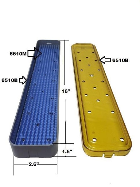 PST Instrument Trays 2.6''W x 16''L x 1.5''H (6512A) (With Mat)