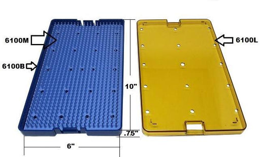 PST Instrument Sterilization Tray 6'' x 10'' x 0.75'' (6100A) (With Mat)