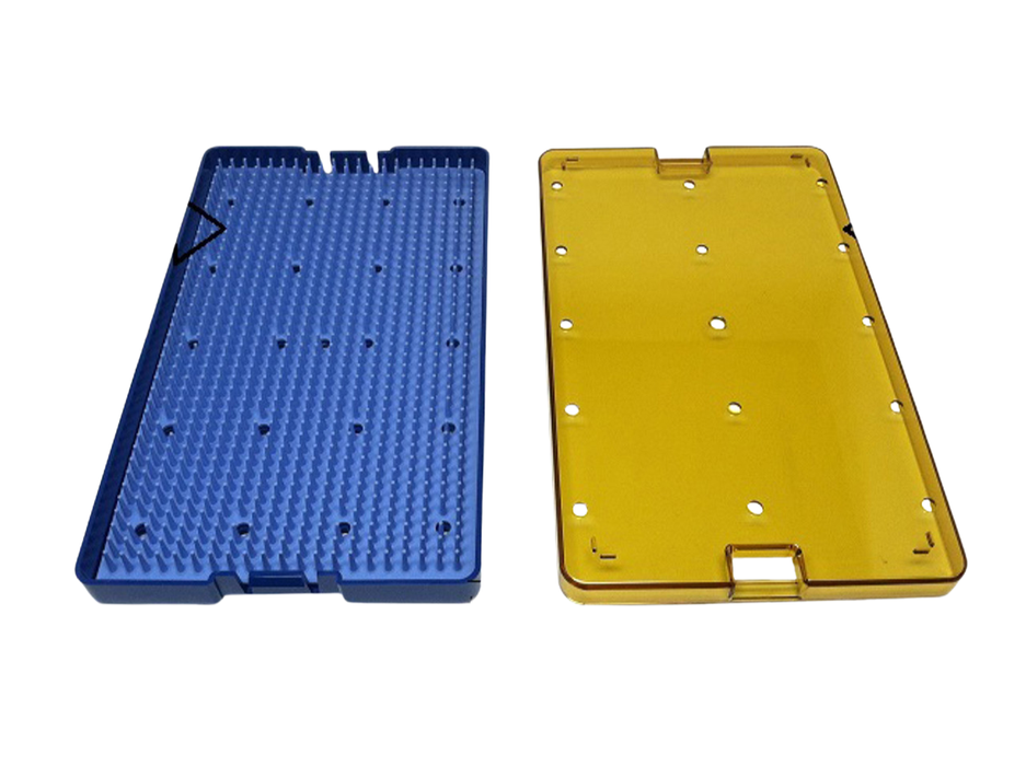 Plastic Sterilization Trays Size L 10'' x W 6'' x H 0.75'' - Made in USA