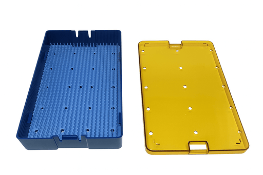 Plastic Instrument Sterilization Trays 6'' W x 10'' L x 2'' H (6130A) (With Mat)