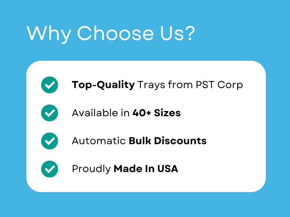 Plastic Sterilization Trays Size L 6.5'' x W 4'' x H 0.75'' For Micro Surgical Instruments