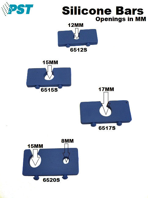 PST Scope Sterilization Tray 2.6''W x 12''L x 1.5''H (With Silicone Bars)