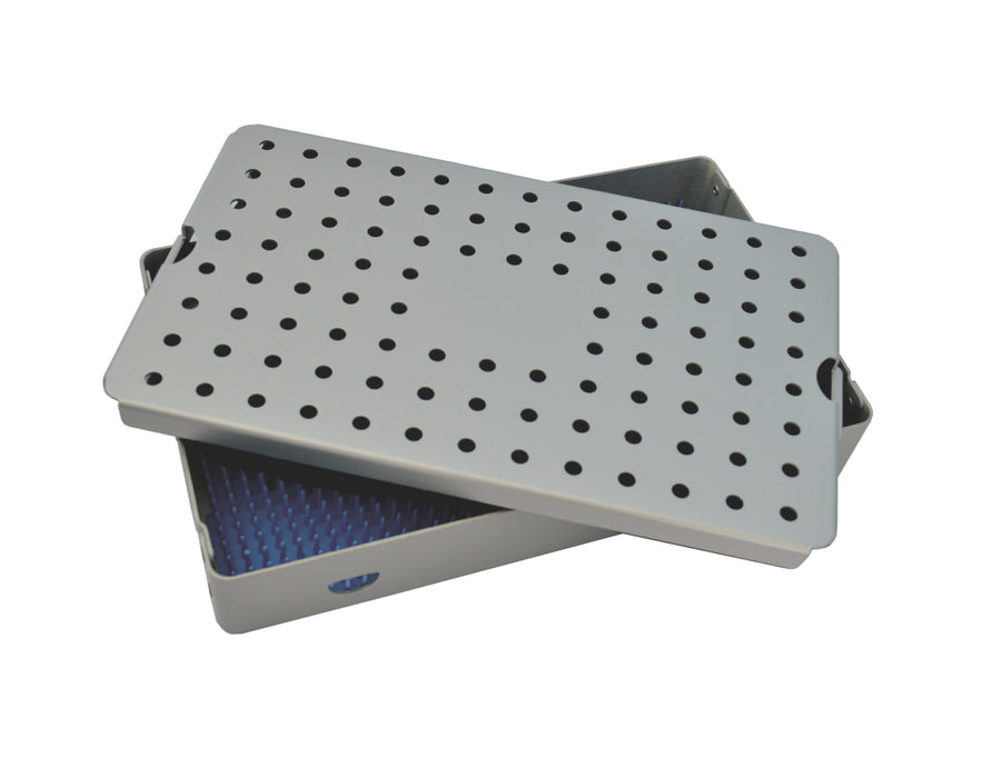 Aluminum Sterilization Tray Large 10'' L X 6'' W X 3.25'' H Deep Single Layer - A4220