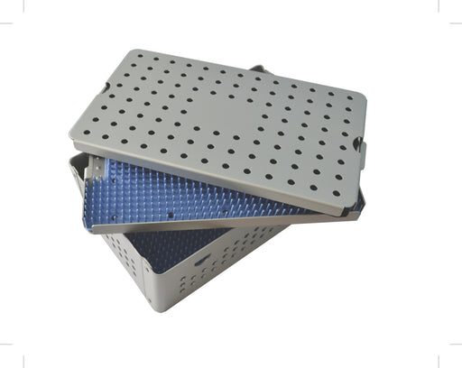 Aluminum Sterilization Tray Large 3.25'' H X 10'' L X 6'' W Deep Double Layer - CalTray A4200