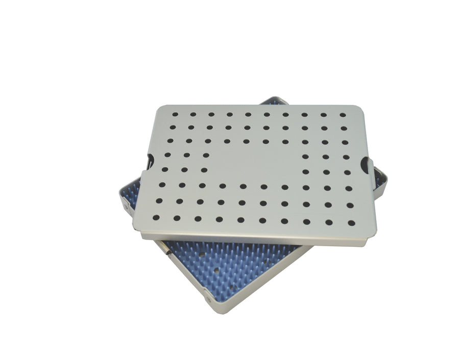 Aluminum Sterilization Tray Large Size 8.5'' L X 6.75'' W X 0.80'' H - CalTray A5000