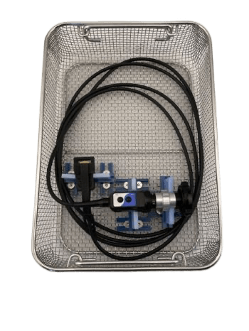 Woven Wire Mesh Camera Tray 13" x 9" x 3.5" With Holders