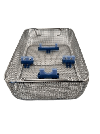 Wire Mesh Camera Tray 13" x 9" x 3.5" With Holders