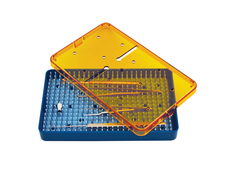 Plastic Sterilization Trays Size L 7.5'' x W 4'' x H 0.75'' For  Micro Surgical Instruments