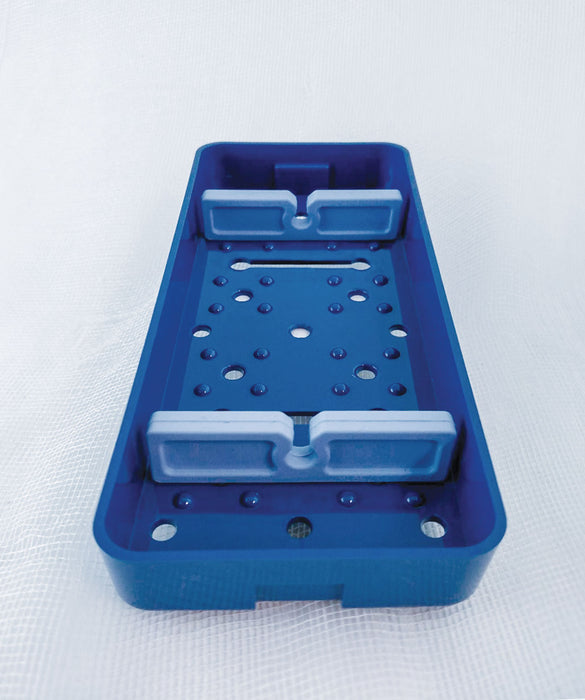 Plastic Sterilization Trays Size L 6'' x W 2.5'' x H 0.75'' 2 Bars with 1-slot Knife Holder