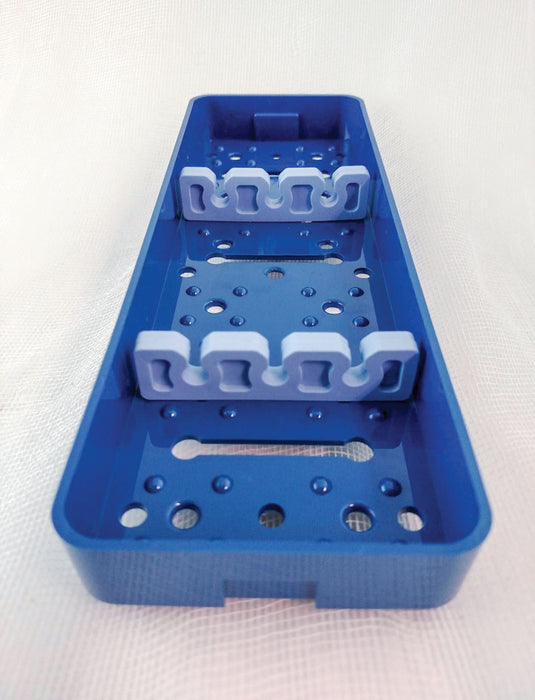Plastic Sterilization Trays Size L 7.5'' x W 2.5'' x H 0.75'' 2 Bars with 3-slot Knife Holder